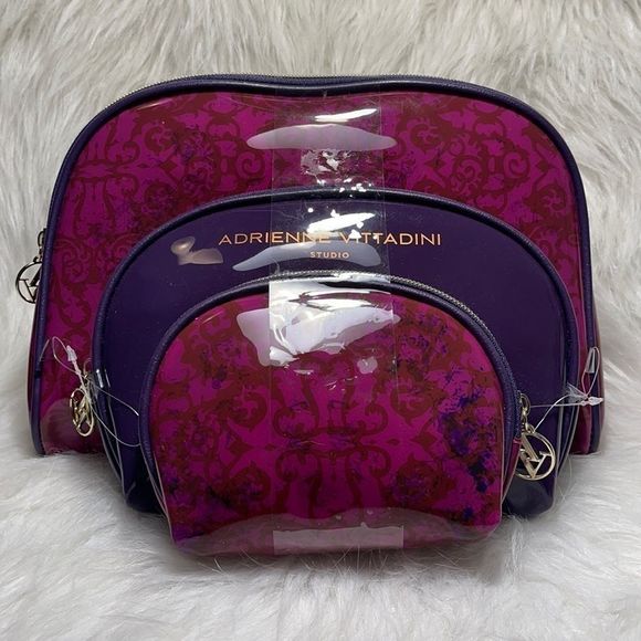NEW ADRIENNE VITTADINI STUDIO COSMETIC BAGS - Picture 8 of 8